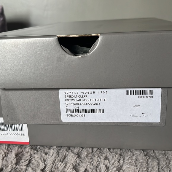 Balenciaga Clear Sole Grey Speed Sneaker - Picture 8 of 8